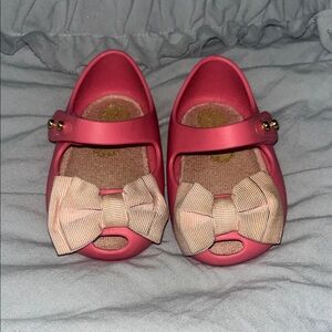 Melissa My First Baby Pink Bow Jelly Flats Sz 3